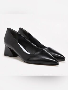 Franco Sarto Black Block Heel Pumps sz 8.5